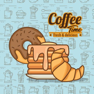 lezzetli kahve zamanı öğesinin