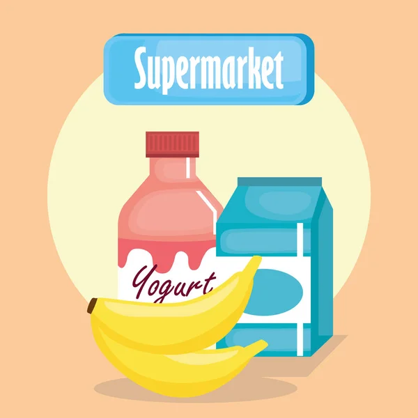 Супермаркет продуктів здорового харчування — стоковий вектор