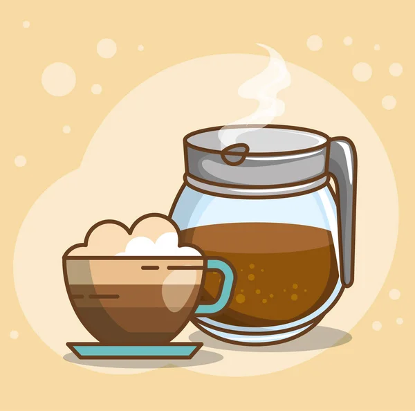 Deliciosos elementos de tiempo café — Vector de stock