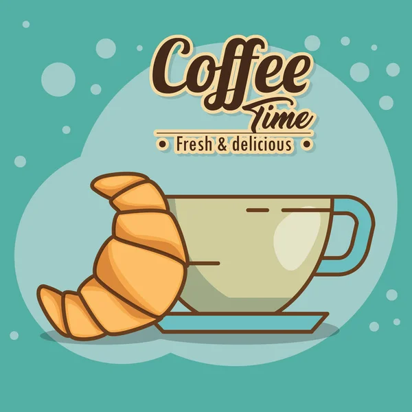 Deliciosos elementos de tiempo café — Vector de stock