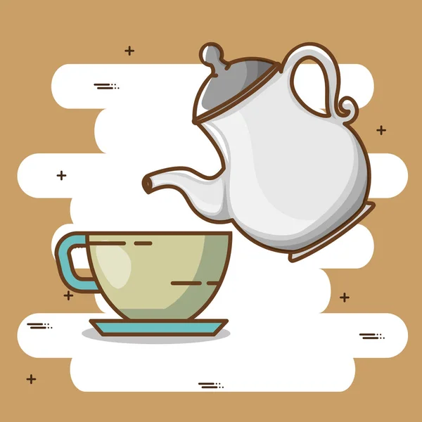 Deliciosos elementos de tiempo café — Vector de stock