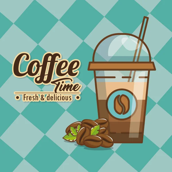 Deliciosos elementos de tiempo café — Vector de stock