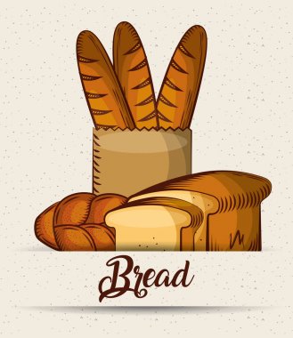 kağıt çanta tost kruvasan poster baget ekmek