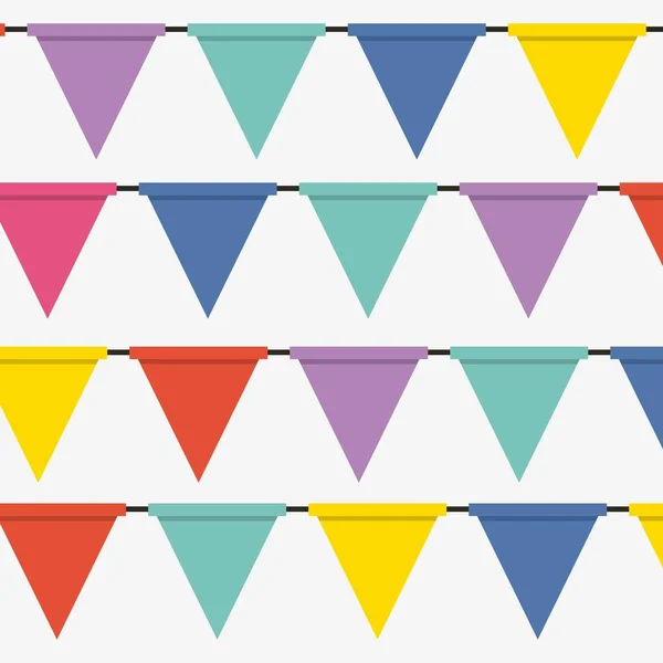 Décoration de festival guirlande colorée ornement — Image vectorielle