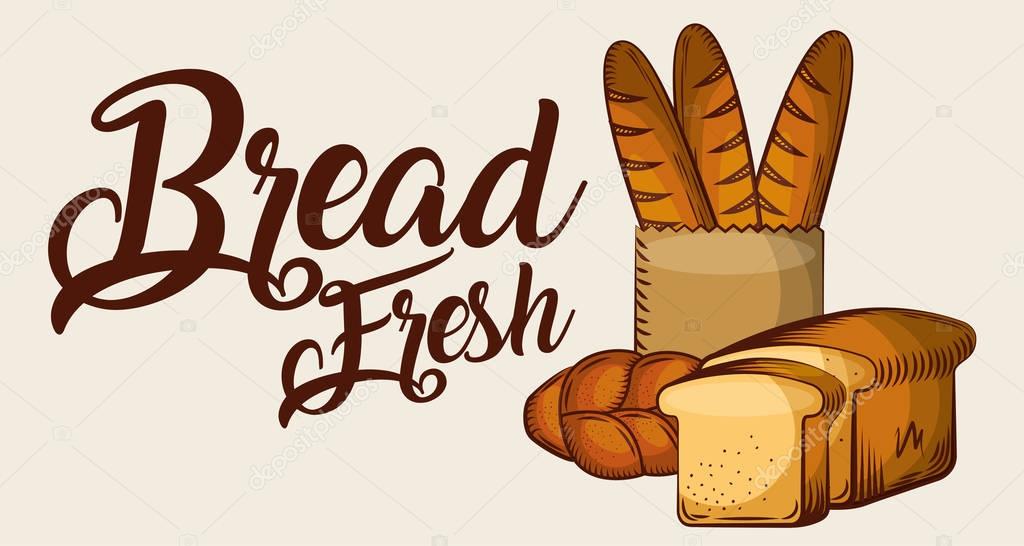 bread fresh baguette sliced toasts banner