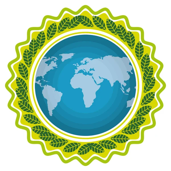 Go green world planet — Stock Vector