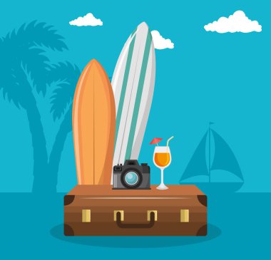 Yaz vacattions Icons set