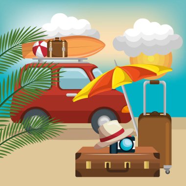 Yaz vacattions Icons set