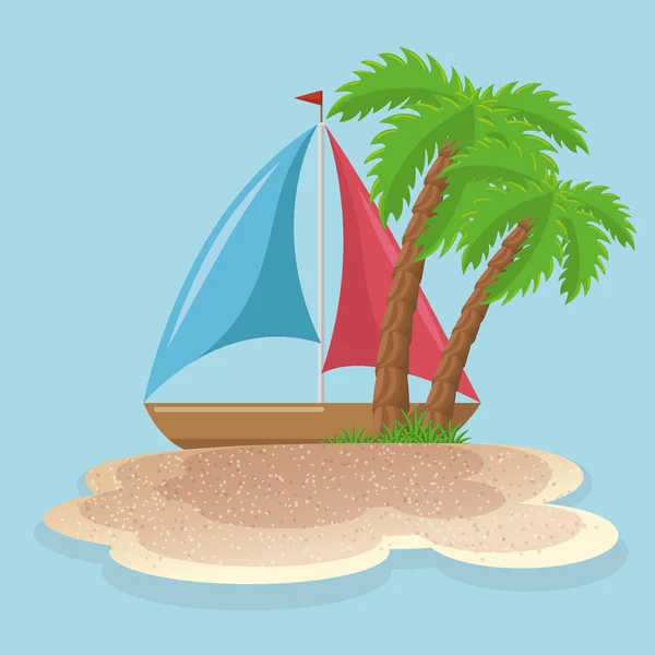 Zomer vacattions set pictogrammen — Stockvector