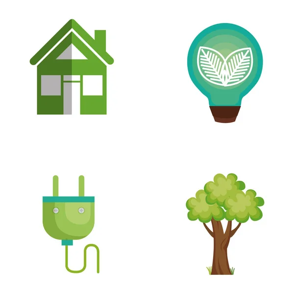 Environmental and ecology set icons — Stock Vector