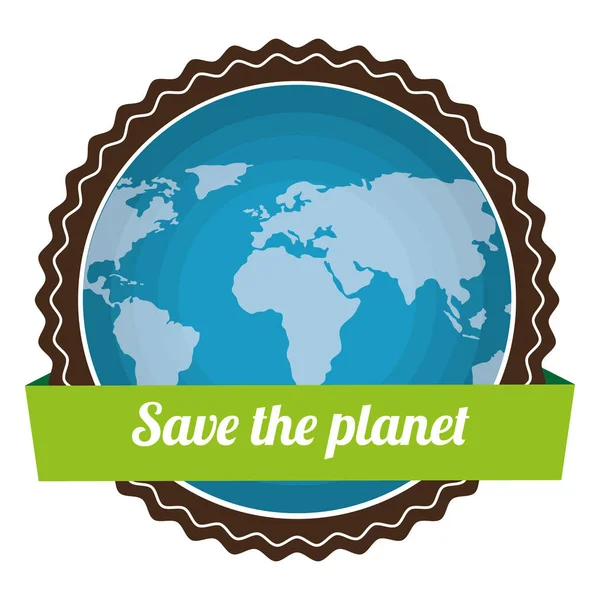 Go green world planet — Stock Vector