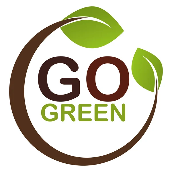 Go green leafs rostlin — Stockový vektor