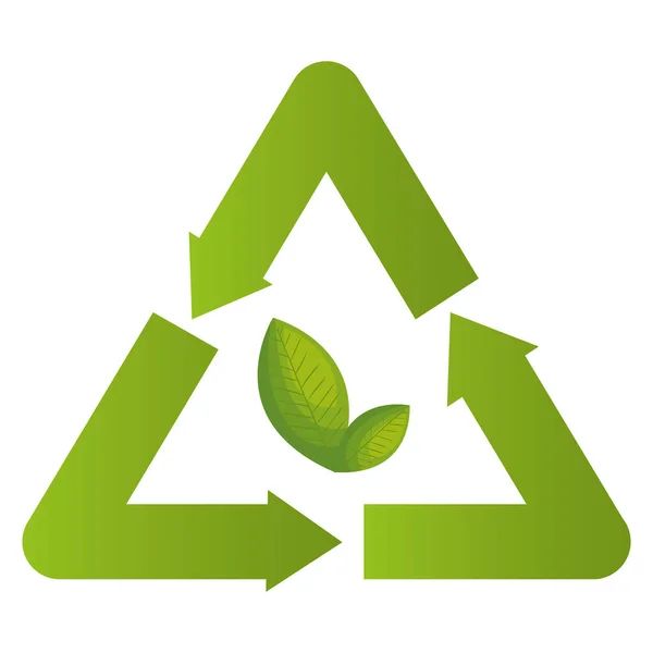 Recycle symbol environmental label — Stock Vector