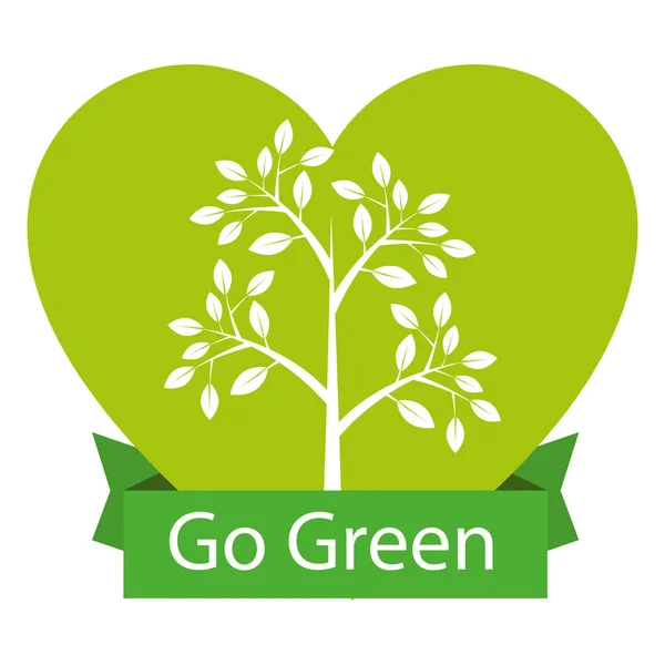 Go green baumpflanzung — Stockvektor