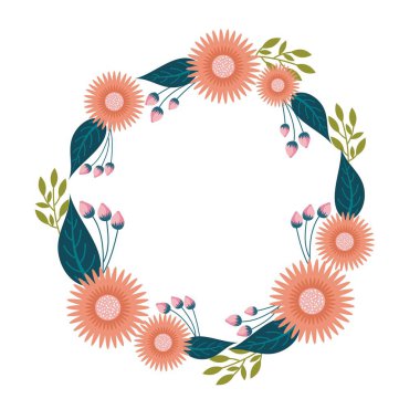 Bitkisel doğal çiçek çelenk çiçek şirin düzenlenmiş