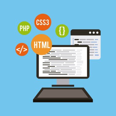 Programlama ve konsept Web sitesi geliştirme kodlama