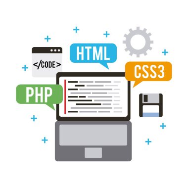 Programlama ve konsept Web sitesi geliştirme kodlama