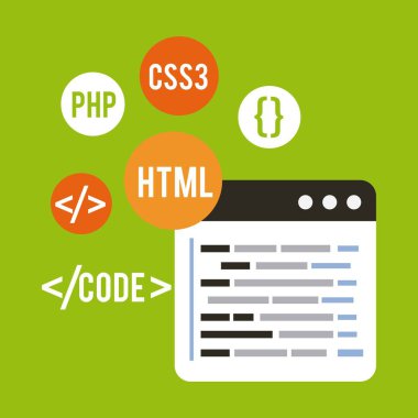 Programlama ve konsept Web sitesi geliştirme kodlama