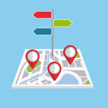 işaretçiler gezinti yön yerelleştirme sinyal harita