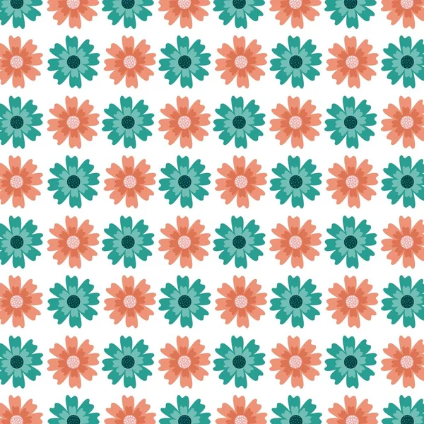 Motif fleur sans couture texture ornementale naturelle avec une décoration florissante — Image vectorielle