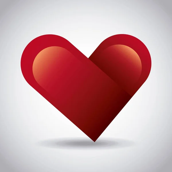 Love heart romantic passion emotion — Stock Vector