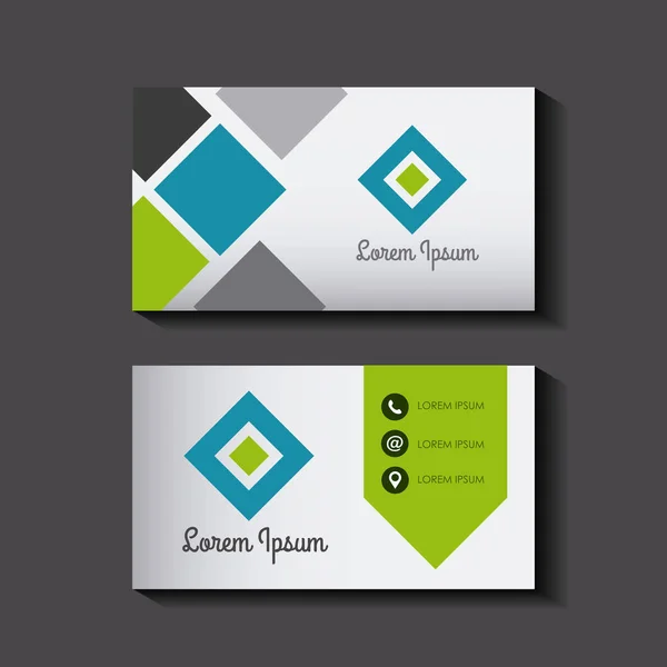 Business card set template for identity corporate style — Stock Vector