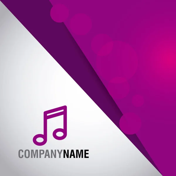 Musik Unternehmen Name Corporate Template Business Emblem — Stockvektor