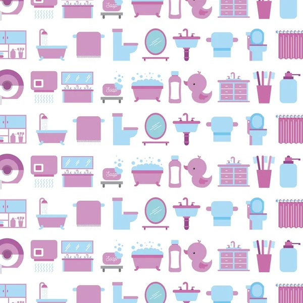 Conjunto de ícones do banheiro conceito de elementos de equipamento —  Vetores de Stock