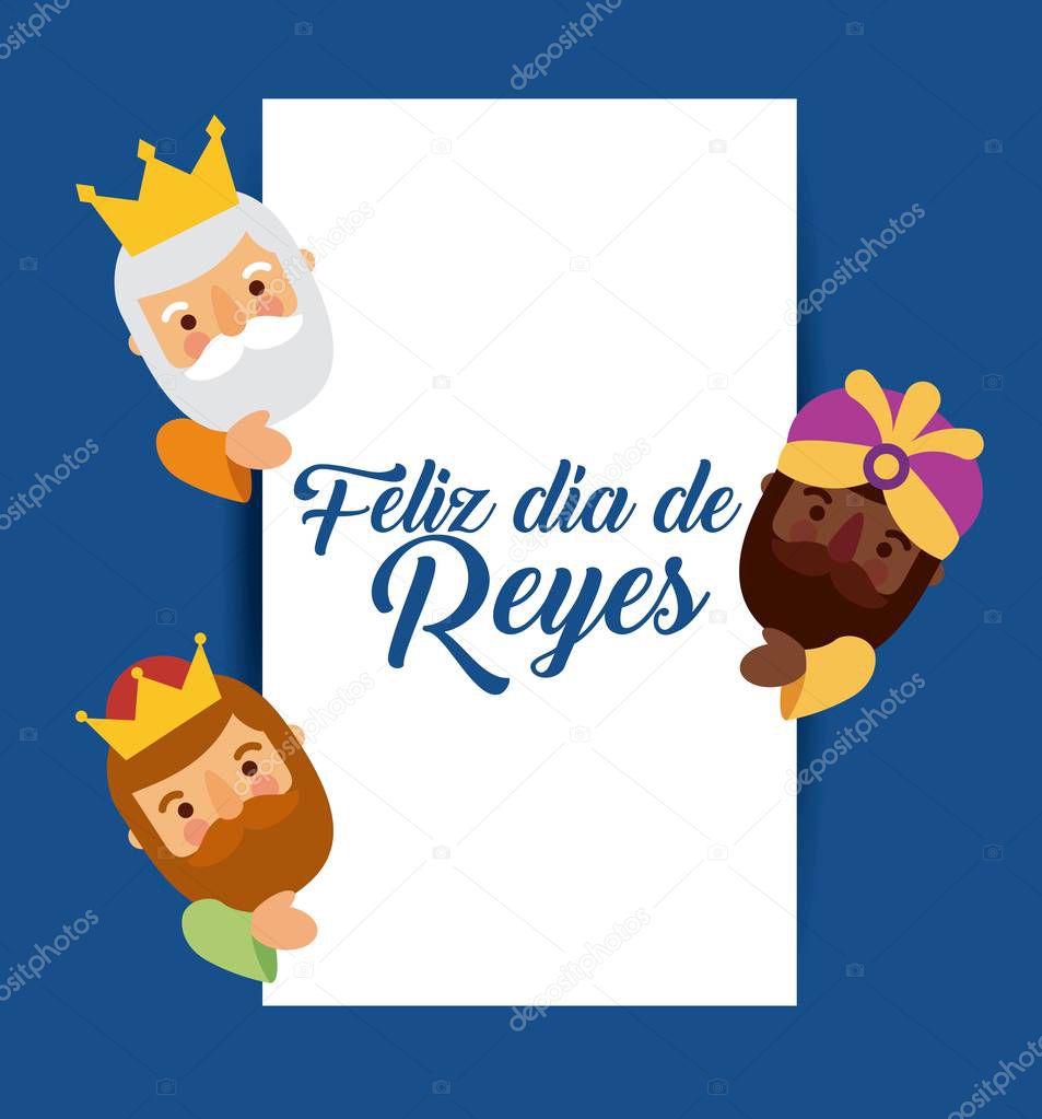 feliz dia de los reyes three magic kings bring presents to jesus