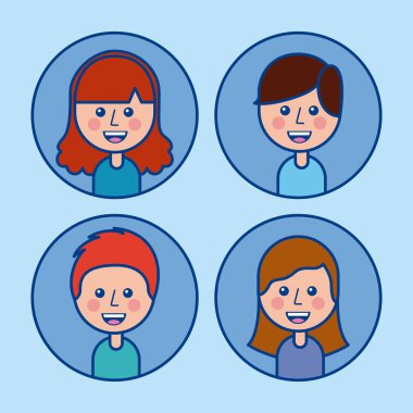 sosyal medya avatar topluluk insanlar karikatür