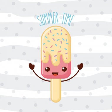 Yaz aylarında dondurma çizgi film