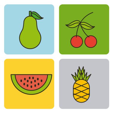 sağlıklı gıda illüstrasyon