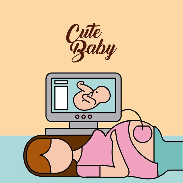 Bébé en cours sain — Image vectorielle