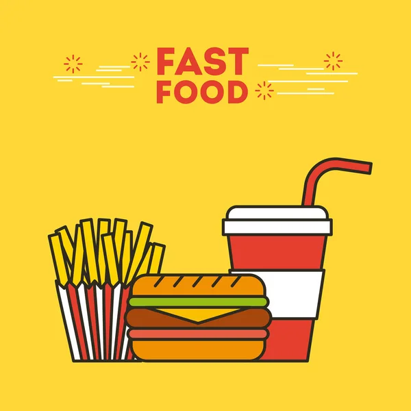 Fast food illustration — Stock Vector