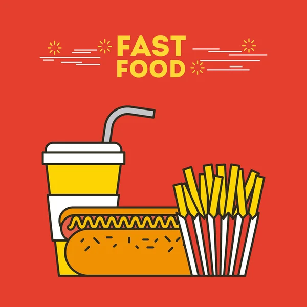 Ilustración de comida rápida — Vector de stock