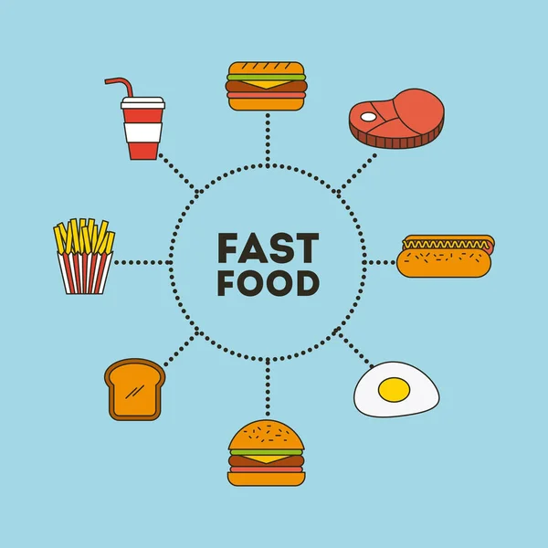 Fast food ilustração — Vetor de Stock