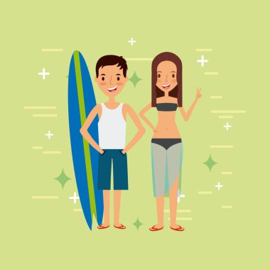 genç bir turist Çift