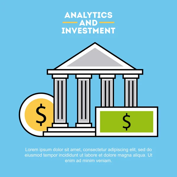 Analitico e gli investimenti piatto — Vettoriale Stock