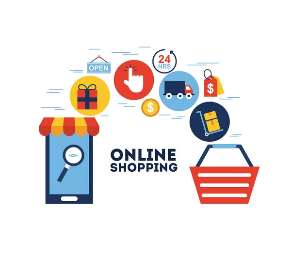 Online-Shopping — Stockvektor