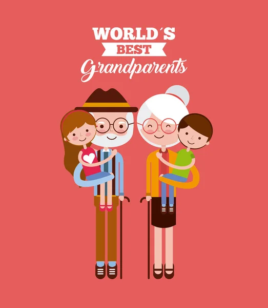 Best grandparents design — Stock Vector