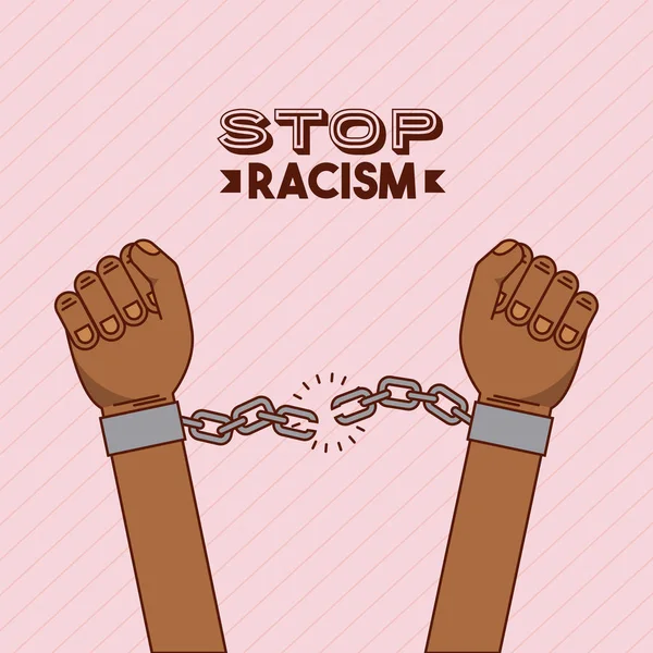 Stop racisme afbeelding — Stockvector