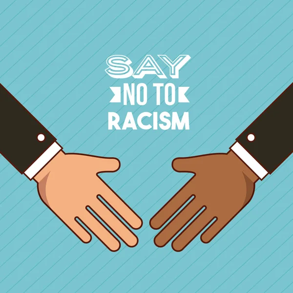 Detener el racismo imagen — Vector de stock