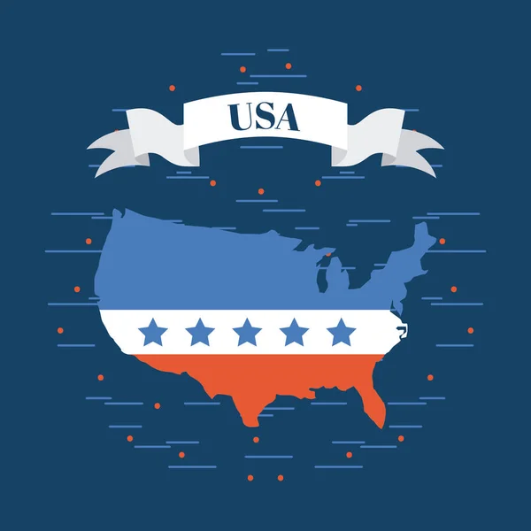 USA Landkarte Bild — Stockvektor