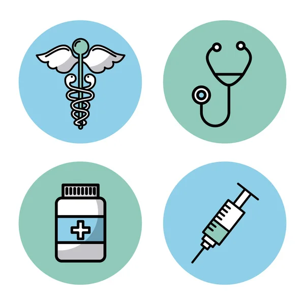 Healthcare related icons image — Stock Vector