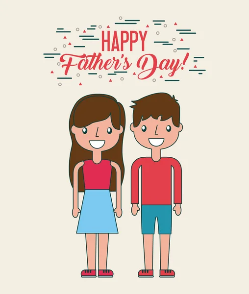 Fathers day related icons and lettering image — Stock Vector