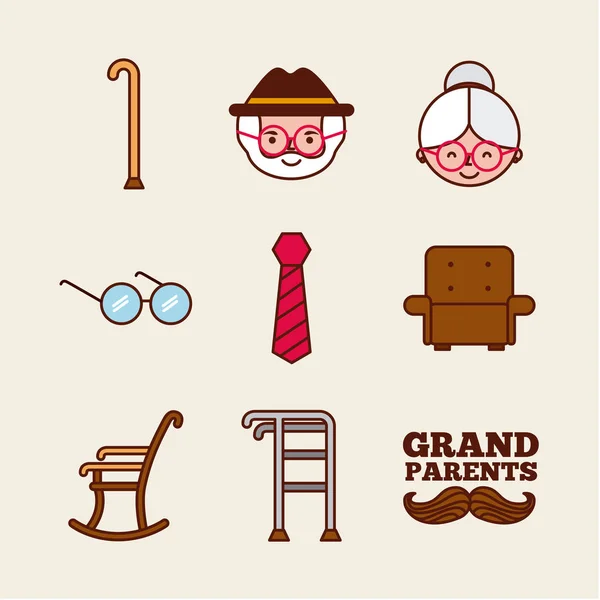 Grandparents design vector — Stock Illustration Grandparents design vector Stock Illustration