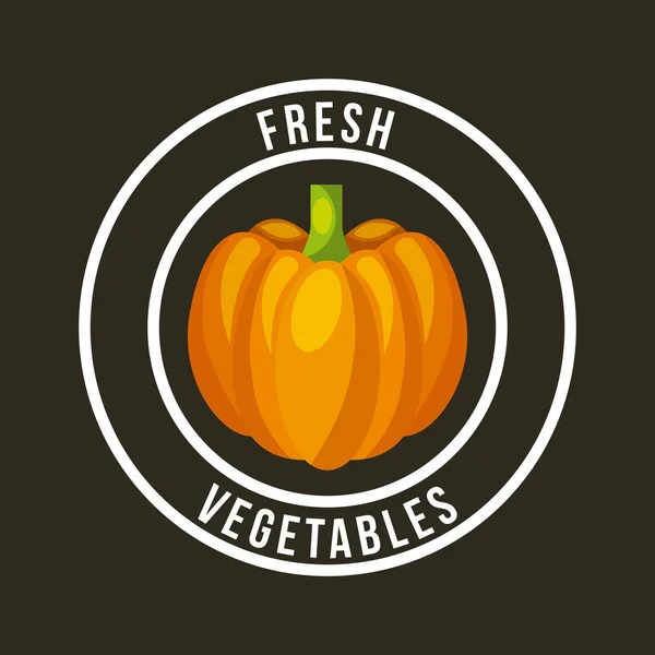Fresh organic food emblem image — Stock Vector