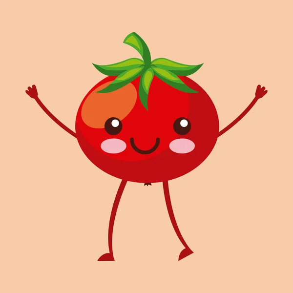 Fruit kawaii icône de caractère image — Image vectorielle