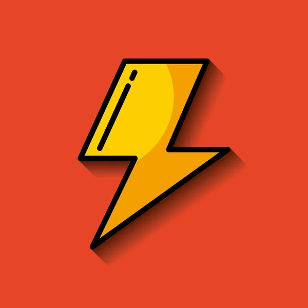 Lightning ray or bolt  image — Stock Vector
