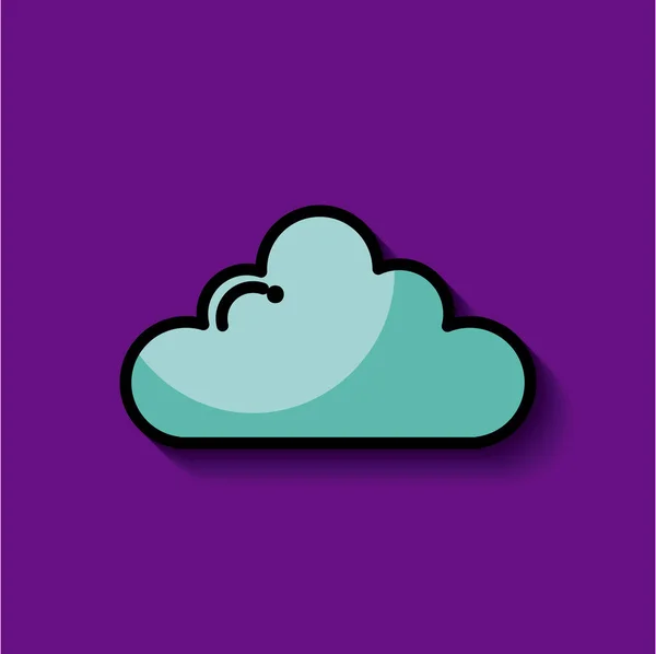 Single cartoon cloud image — Stock Vector